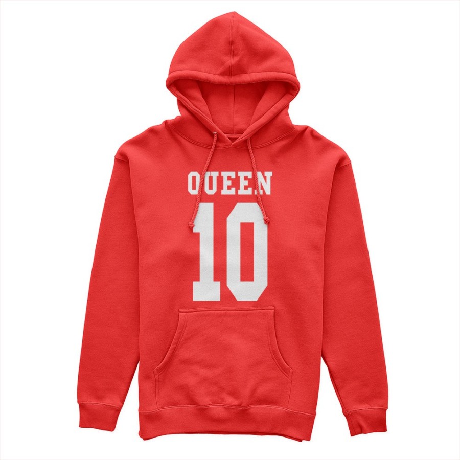 Felpa donna personalizzata con nome e numero queen Love