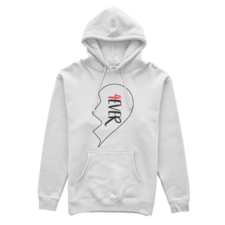 Felpa donna personalizzabile con nome 4ever mezzo cuore Love