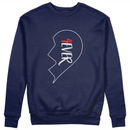 Felpa donna personalizzabile con nome 4ever mezzo cuore Love