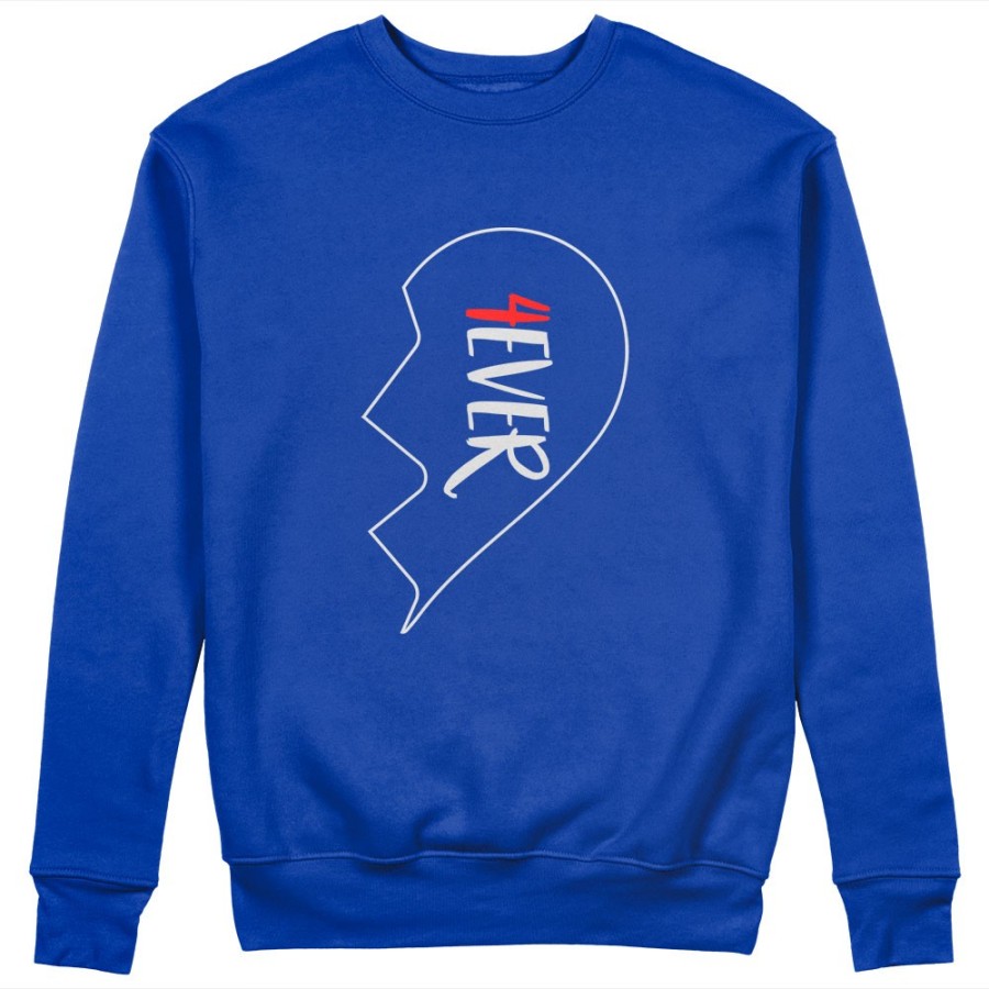 Felpa donna personalizzabile con nome 4ever mezzo cuore Love