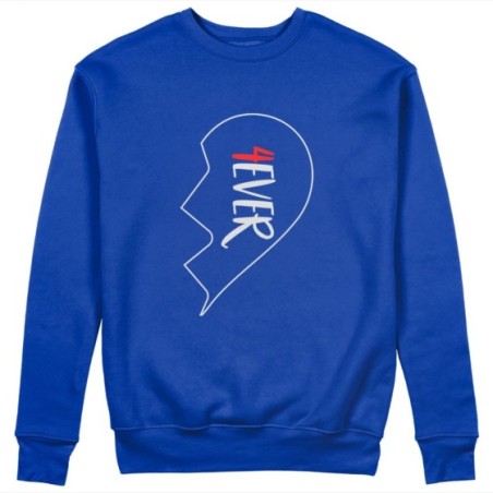 Felpa donna personalizzabile con nome 4ever mezzo cuore Love