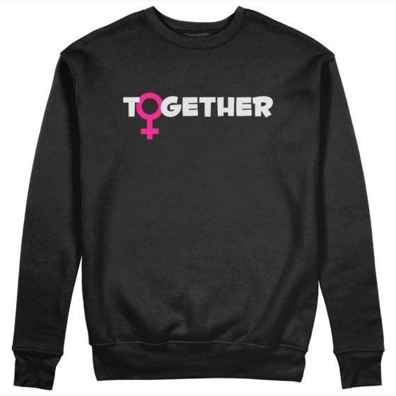 Felpa donna personalizzabile con nome together Love