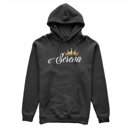 Felpa donna personalizzata con nome e corona q