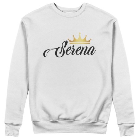 Felpa donna personalizzata con nome e corona q Love