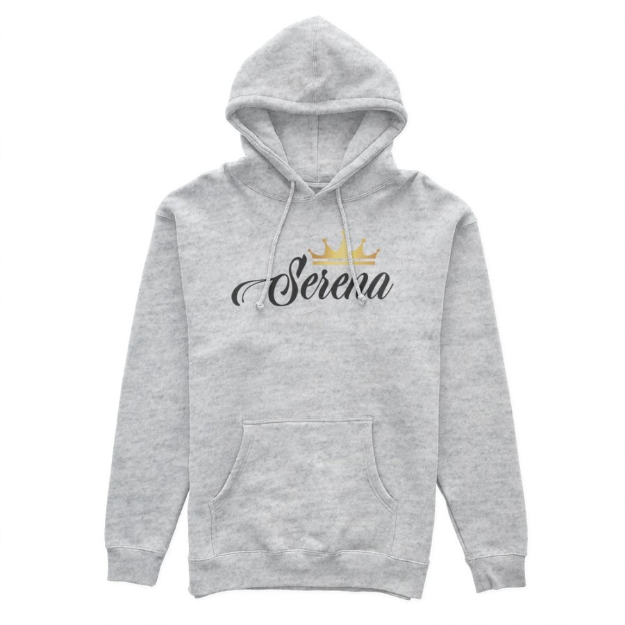 Felpa donna personalizzata con nome e corona q Love