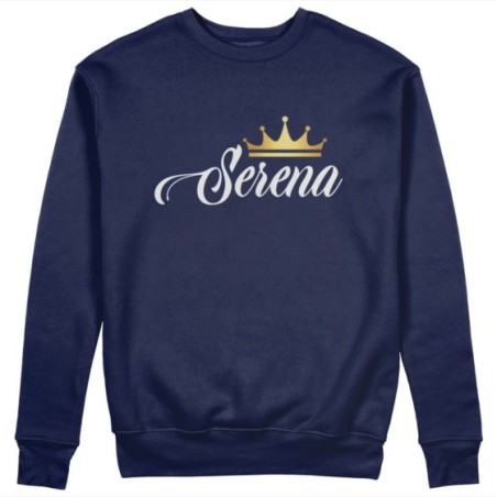 Felpa donna personalizzata con nome e corona q Love