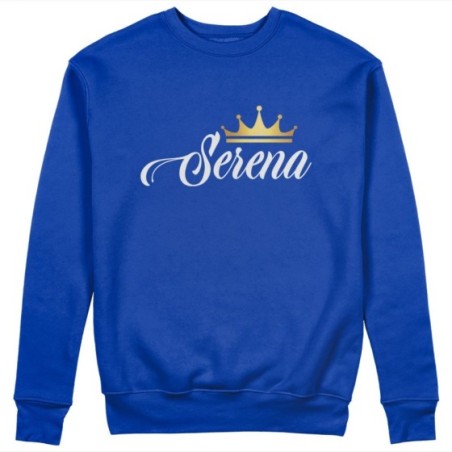 Felpa donna personalizzata con nome e corona q Love