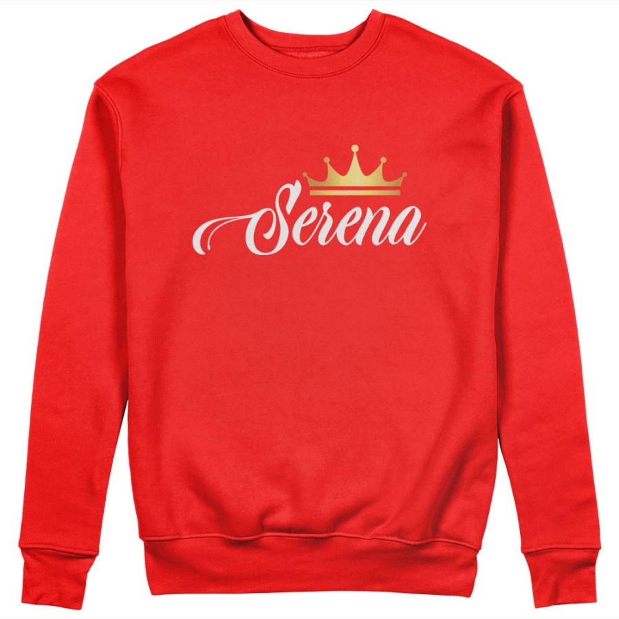 Felpa donna personalizzata con nome e corona q Love