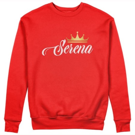 Felpa donna personalizzata con nome e corona q Love