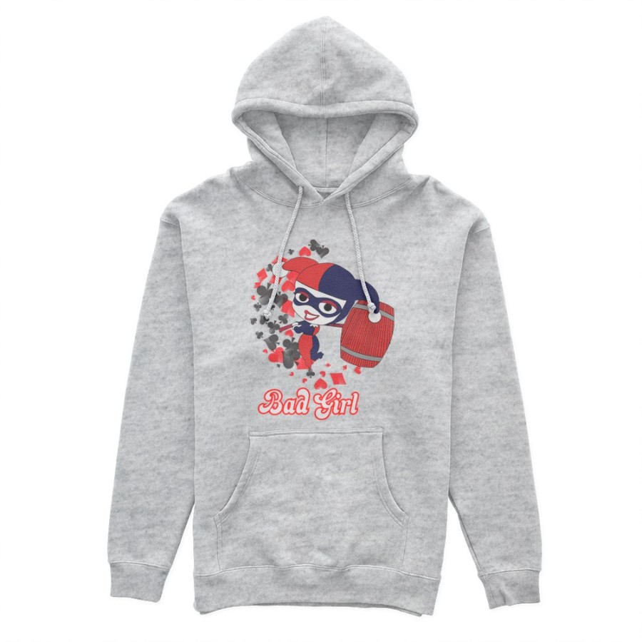 Felpa donna personalizzabile con nome harley quinn bad girl Love