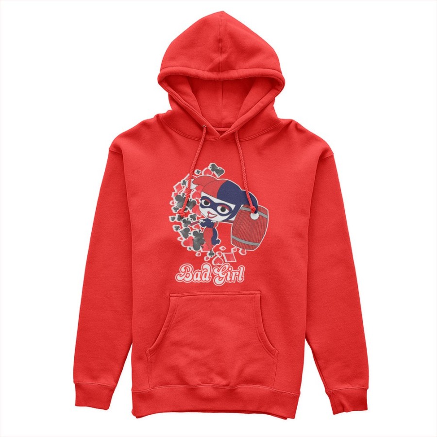 Felpa donna personalizzabile con nome harley quinn bad girl Love