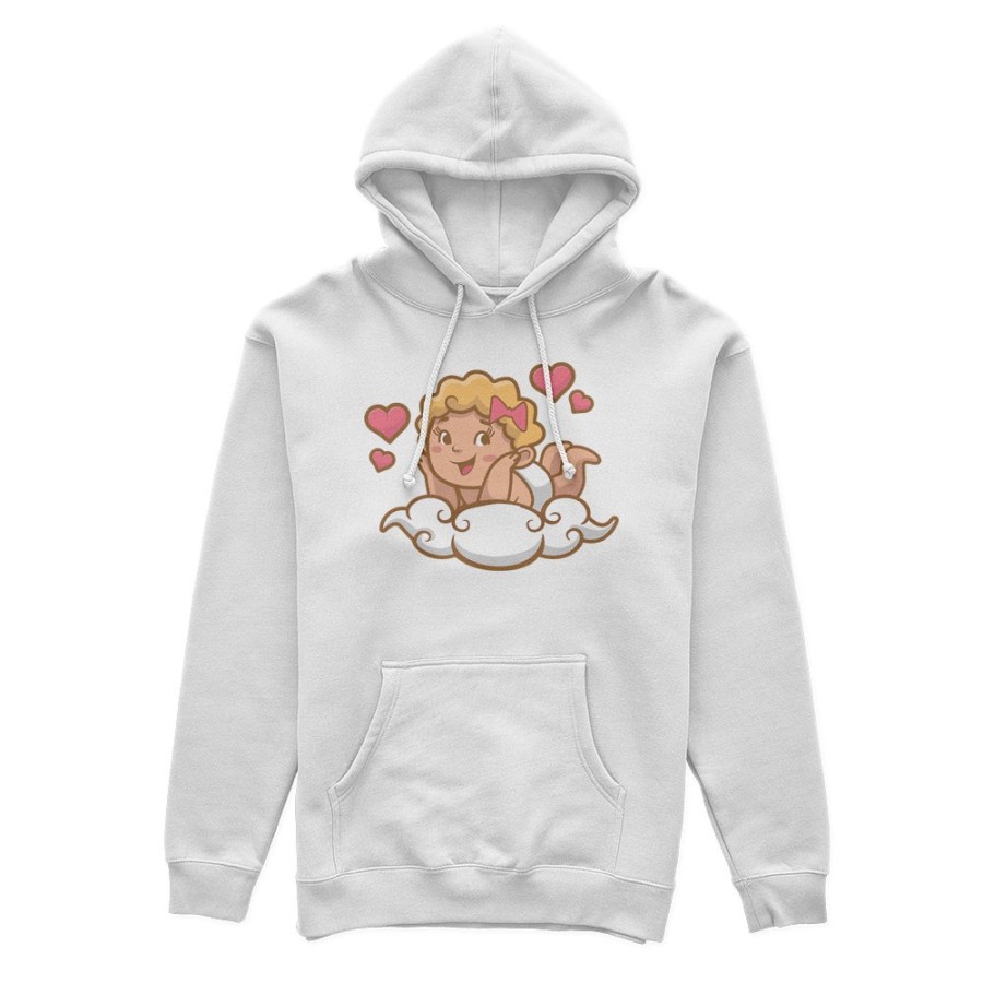Felpa donna personalizzabile con nome angioletto innamorato Love