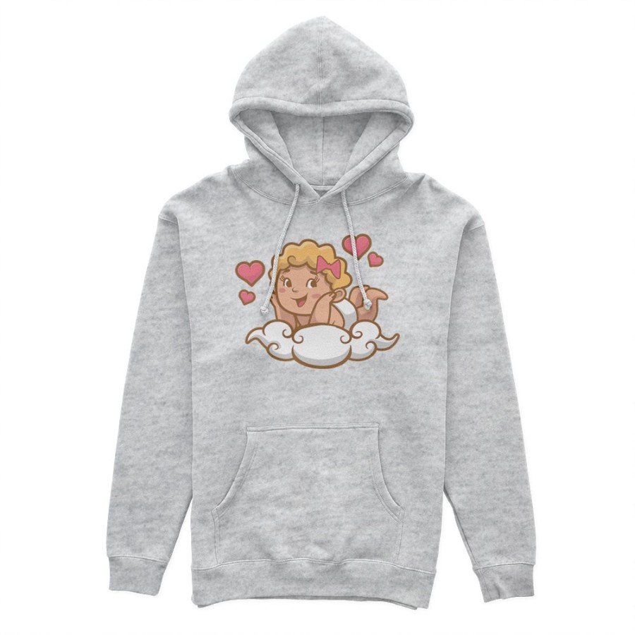 Felpa donna personalizzabile con nome angioletto innamorato Love