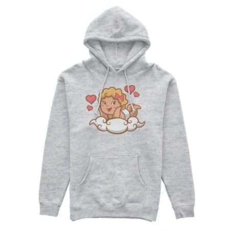 Felpa donna personalizzabile con nome angioletto innamorato Love
