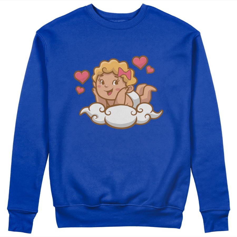 Felpa donna personalizzabile con nome angioletto innamorato Love