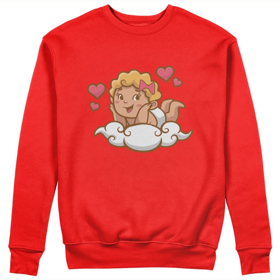 Felpa donna personalizzabile con nome angioletto innamorato Love