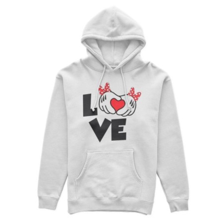 Felpa donna personalizzabile con nome love con fiocco Love