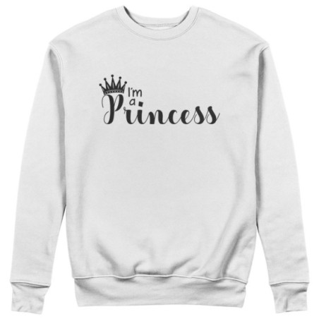 Felpa donna personalizzabile con nome i'm a princess Love