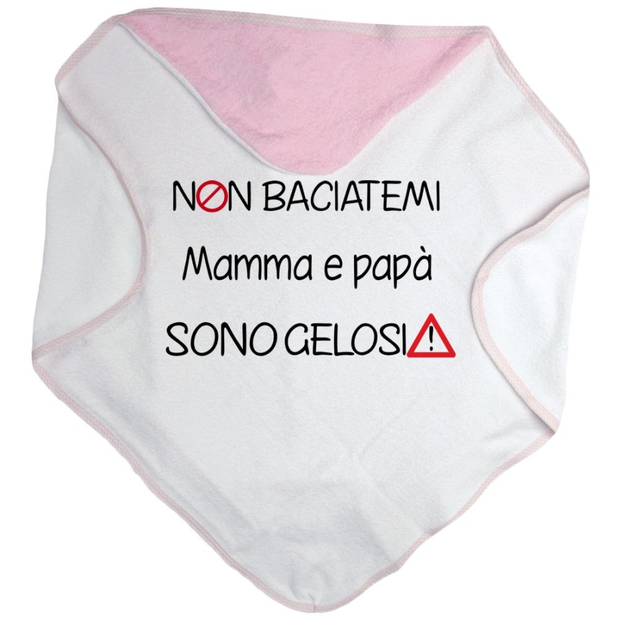 Accappatoio neonato non baciatemi mamma e papà sono gelosi Per la famiglia