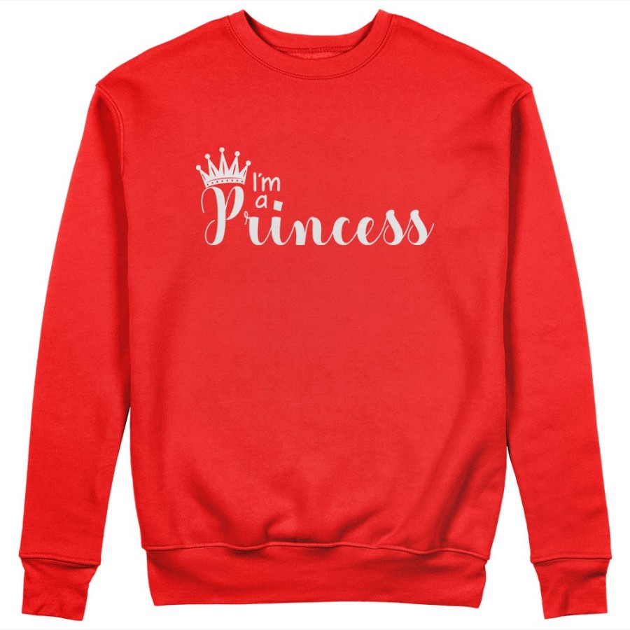 Felpa donna personalizzabile con nome i'm a princess Love