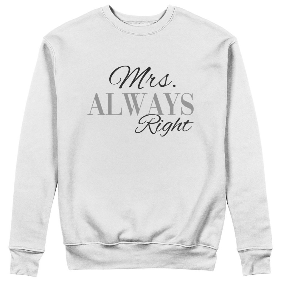 Felpa donna personalizzabile con nome mrs always right Love