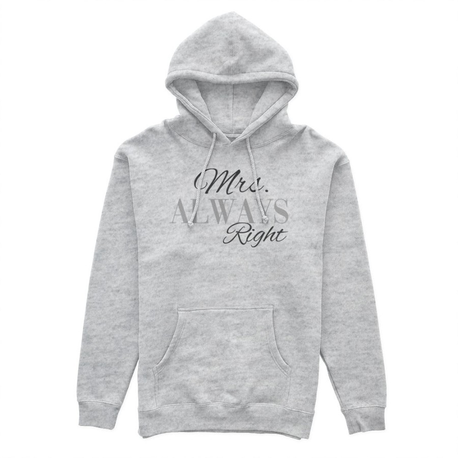 Felpa donna personalizzabile con nome mrs always right Love