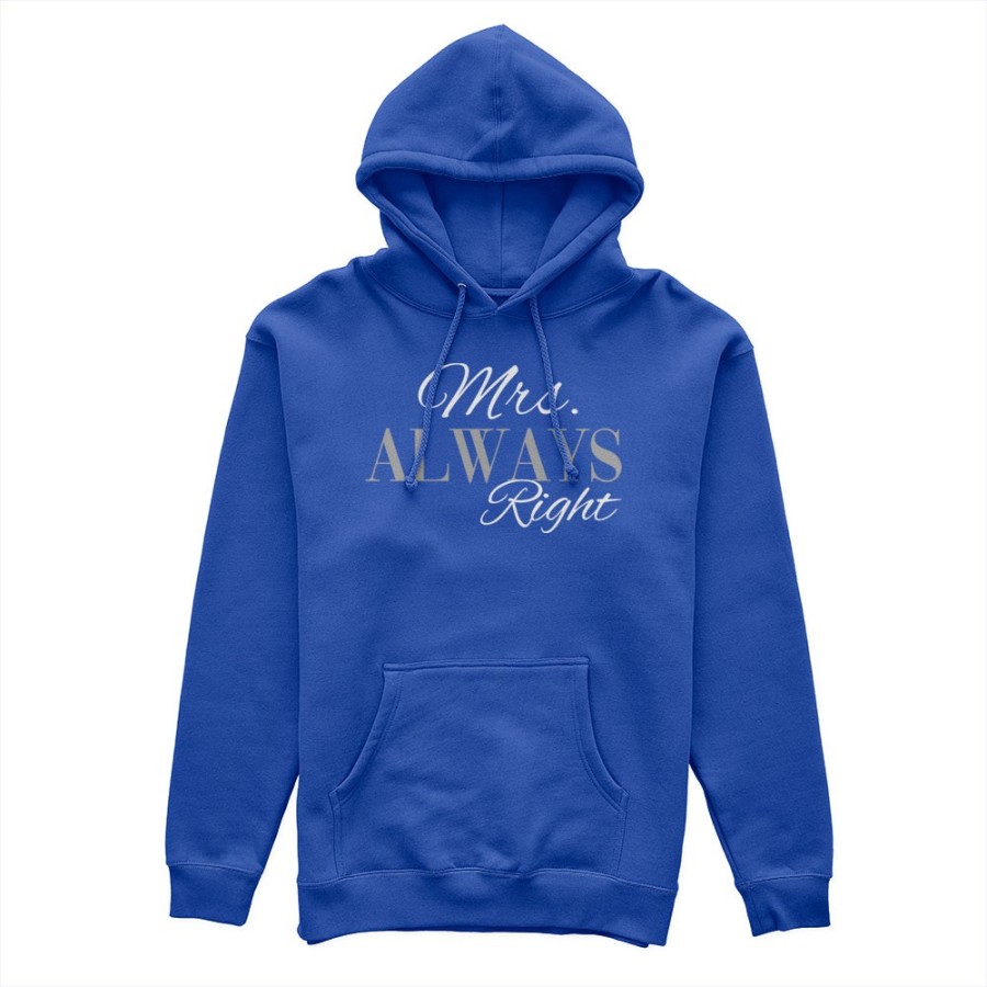 Felpa donna personalizzabile con nome mrs always right Love