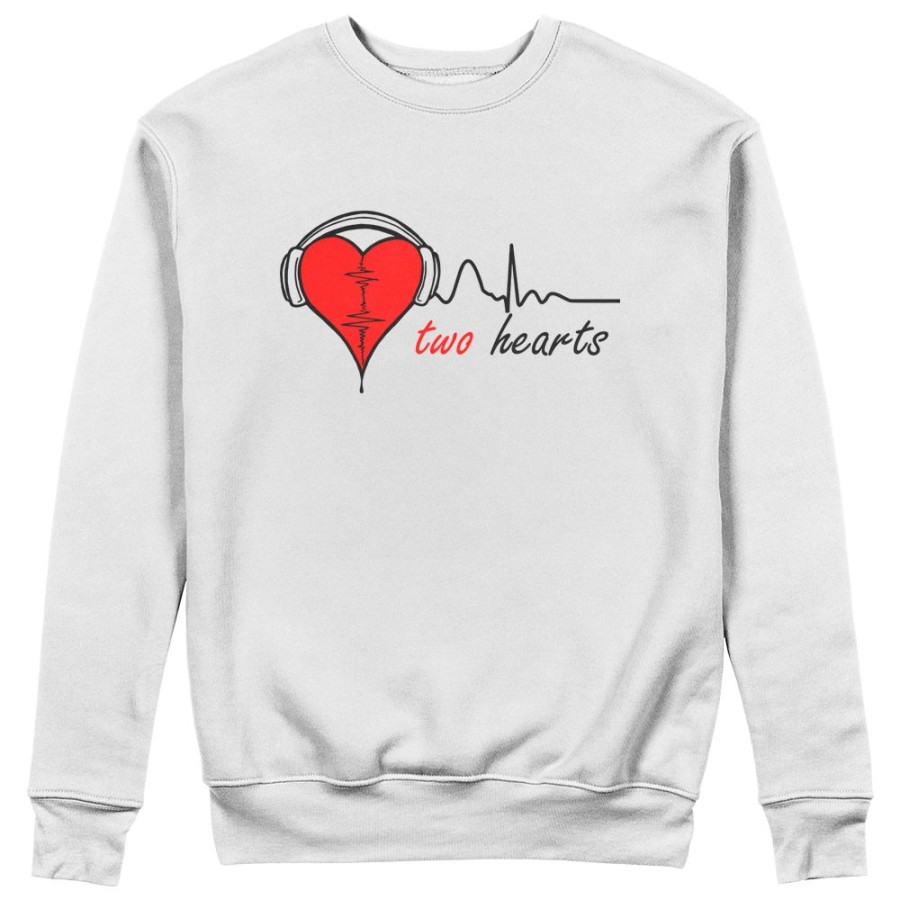 Felpa donna personalizzabile con nome two hearts Love