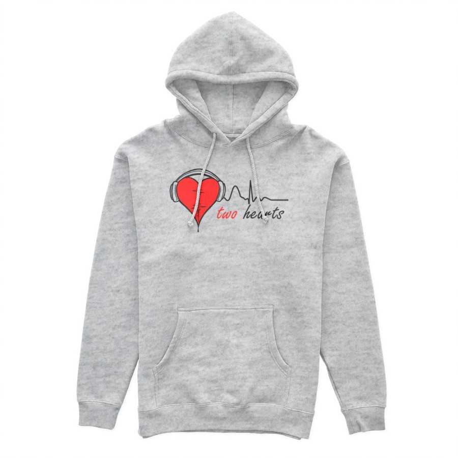Felpa donna personalizzabile con nome two hearts Love