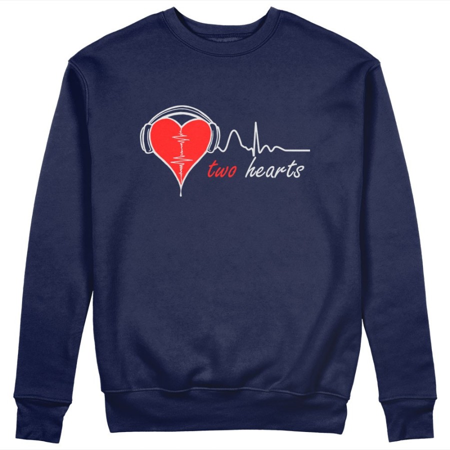 Felpa donna personalizzabile con nome two hearts Love