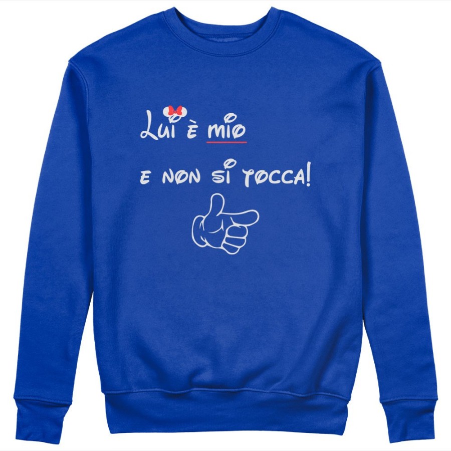 Felpa donna personalizzabile con nome lui è mio e non si tocca Love