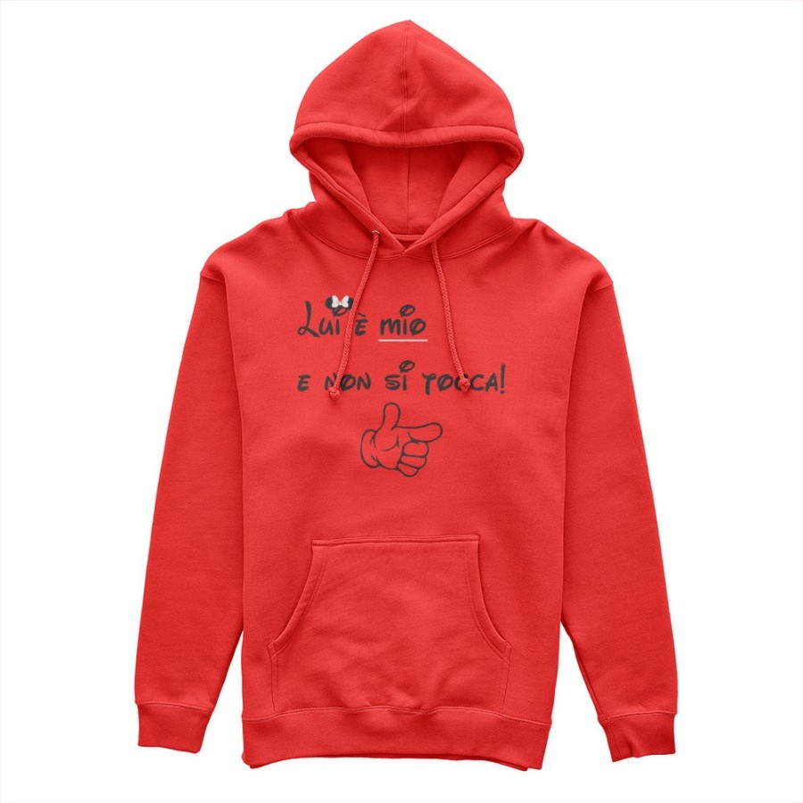 Felpa donna personalizzabile con nome lui è mio e non si tocca Love