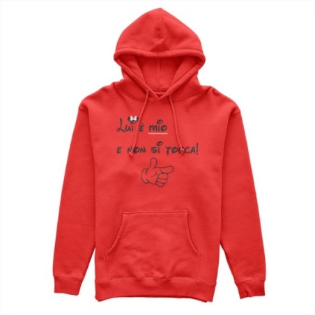 Felpa donna personalizzabile con nome lui è mio e non si tocca Love