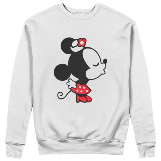 Felpa donna personalizzabile con nome bacio di topolina Love