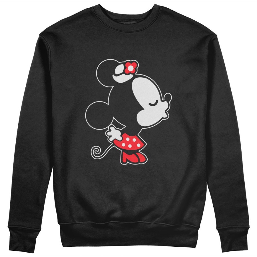 Felpa donna personalizzabile con nome bacio di topolina Love