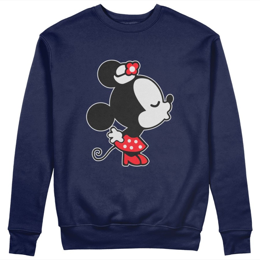 Felpa donna personalizzabile con nome bacio di topolina Love