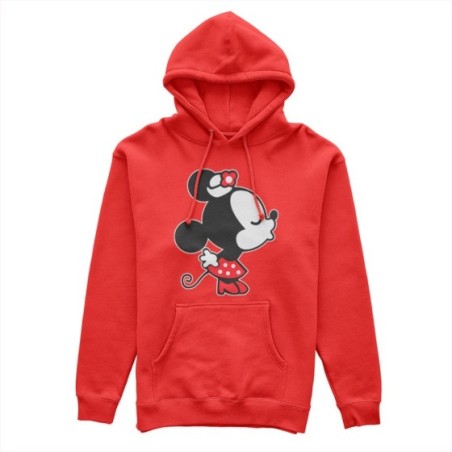 Felpa donna personalizzabile con nome bacio di topolina Love