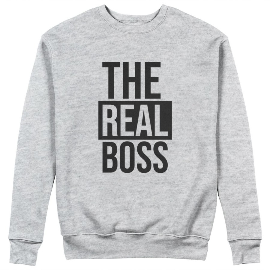 Felpa donna personalizzabile con nome the real boss Love