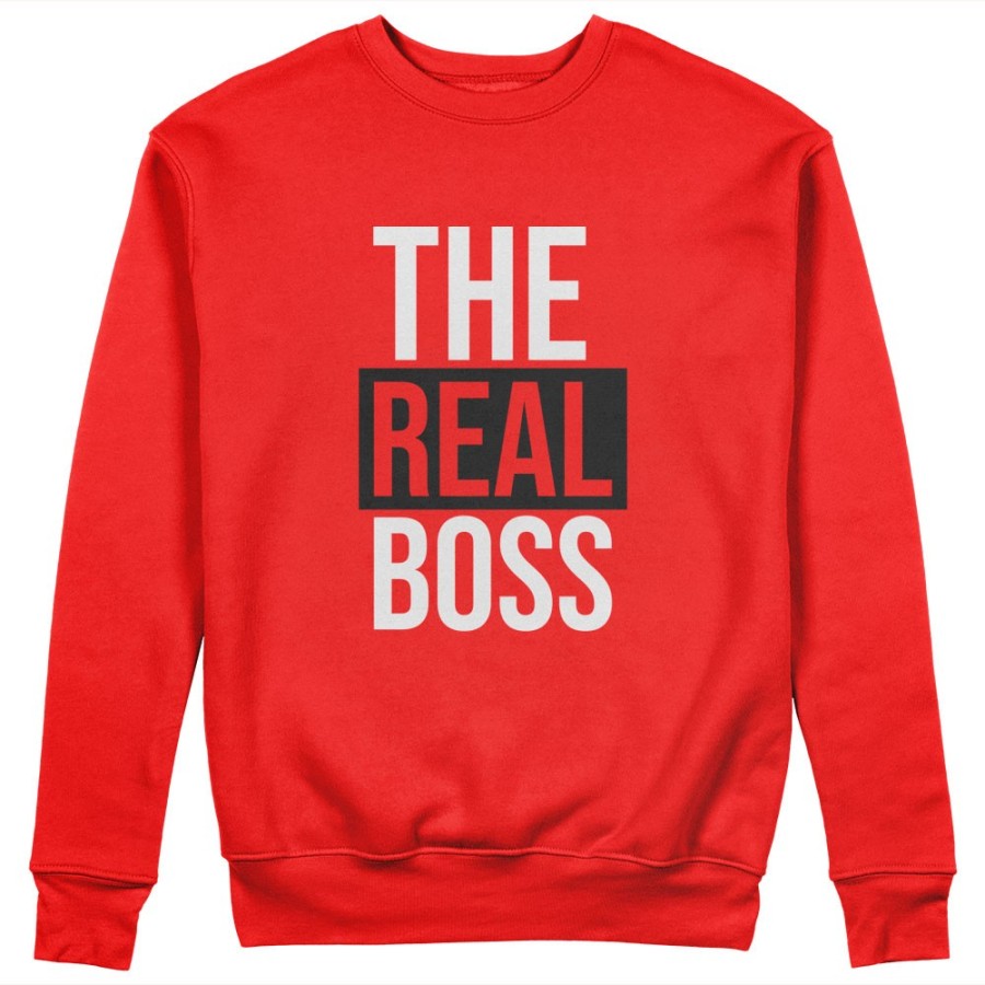 Felpa donna personalizzabile con nome the real boss Love