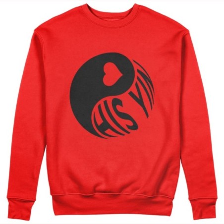 Felpa donna personalizzabile con nome his yin Love