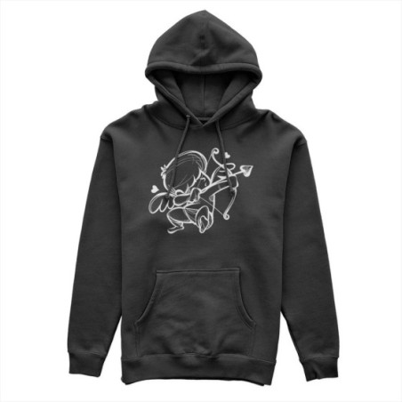 Felpa uomo personalizzabile con nome cupido stilizzato Love