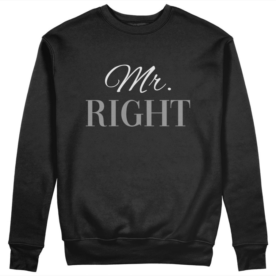Felpa uomo personalizzabile con nome mr right Love