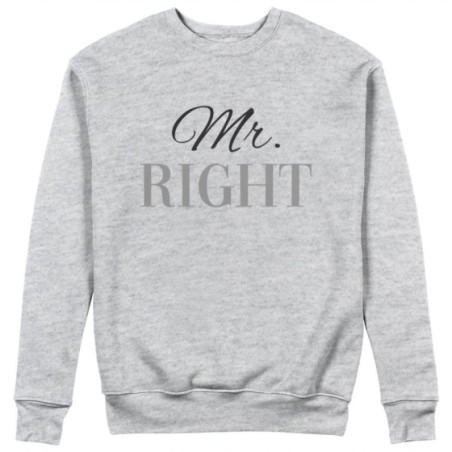 Felpa uomo personalizzabile con nome mr right Love