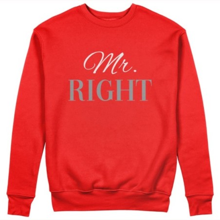 Felpa uomo personalizzabile con nome mr right Love