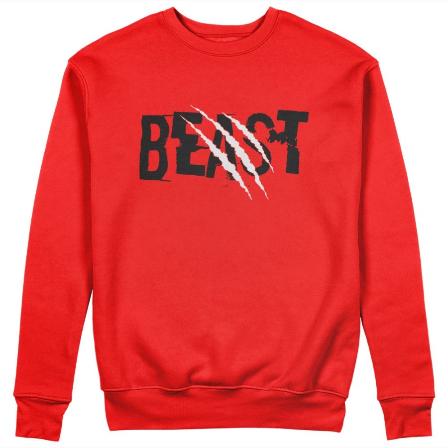 Felpa uomo personalizzabile con nome beast graffio Love