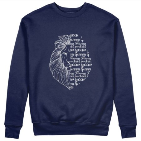 Felpa uomo personalizzabile con nome lion always protect your queen Love