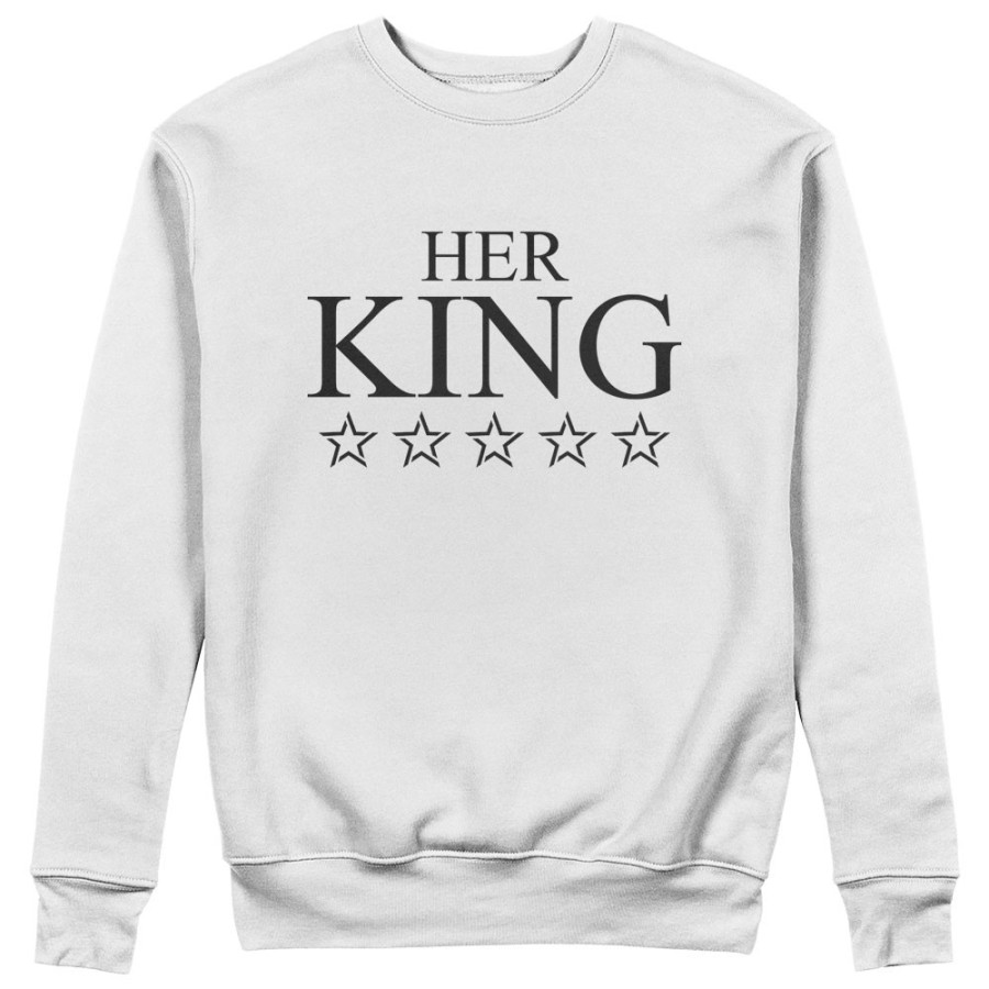 Felpa uomo personalizzabile con nome her king with star Love