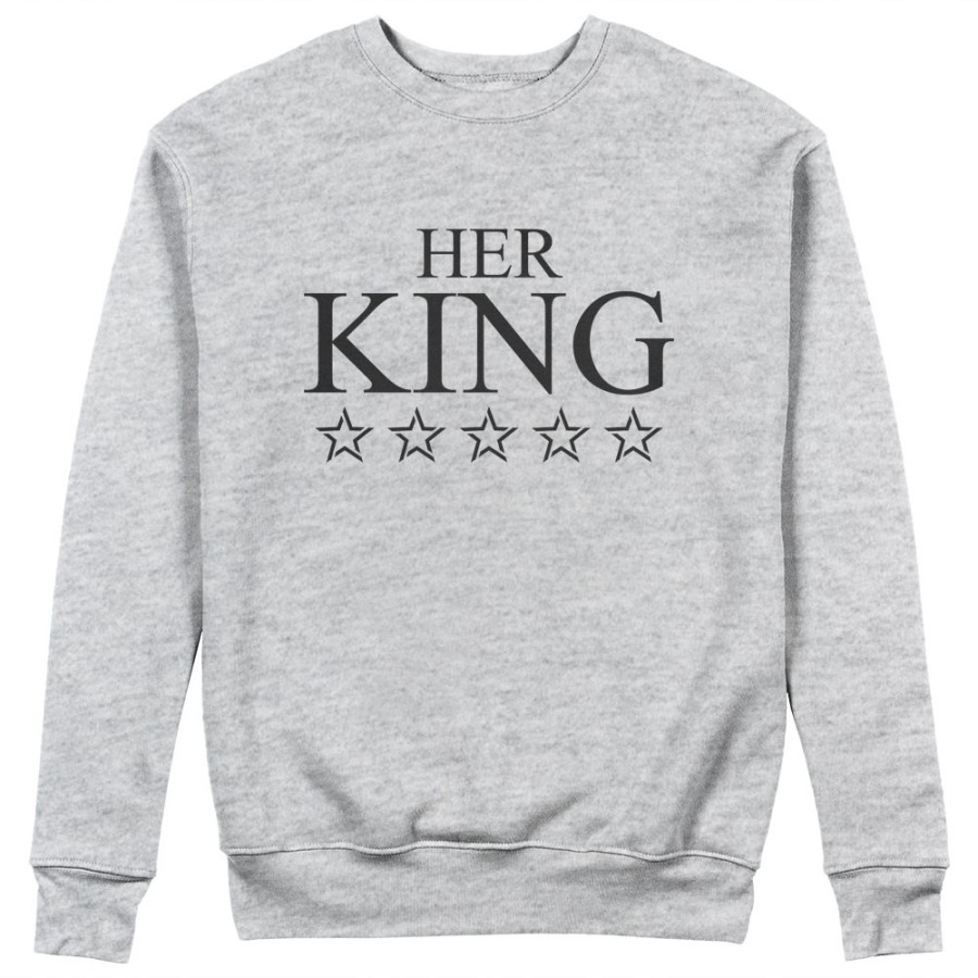 Felpa uomo personalizzabile con nome her king with star Love