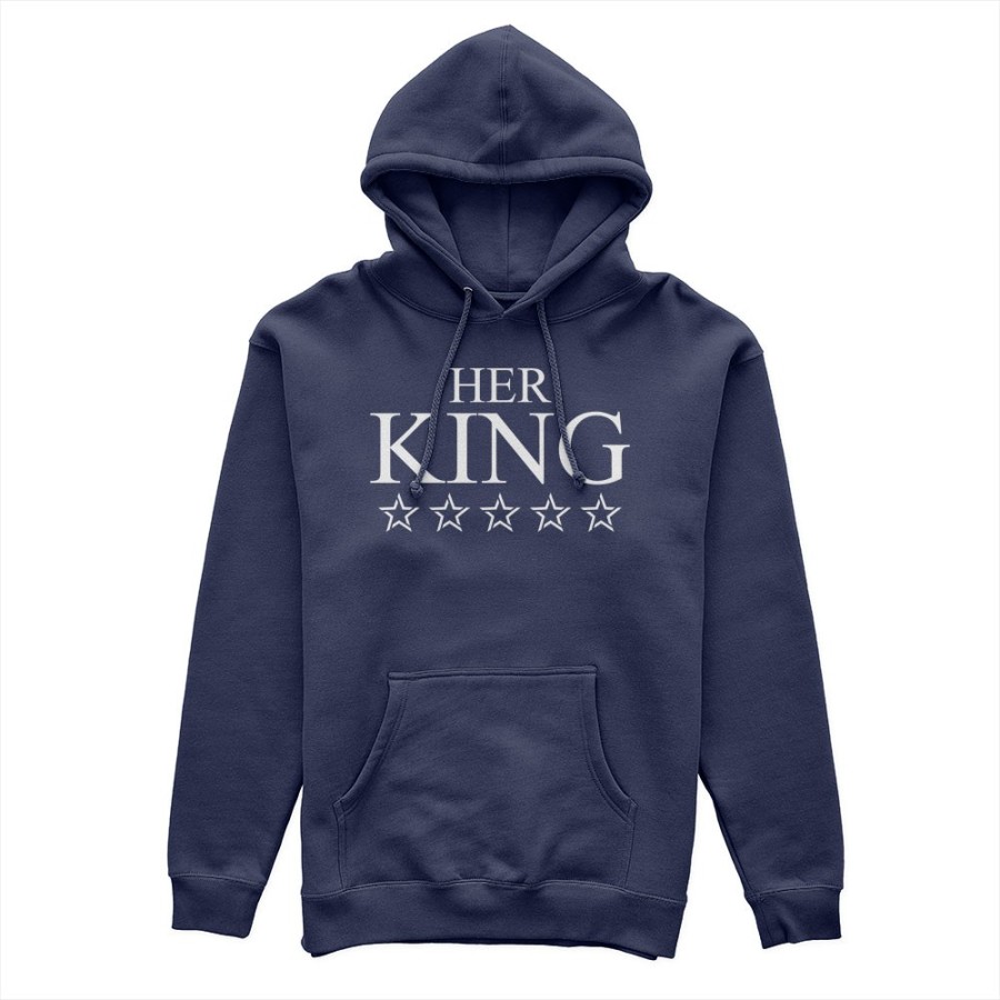 Felpa uomo personalizzabile con nome her king with star Love