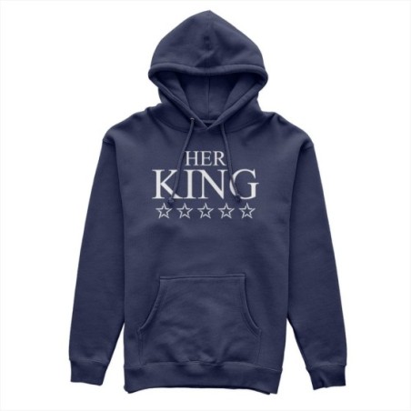 Felpa uomo personalizzabile con nome her king with star Love